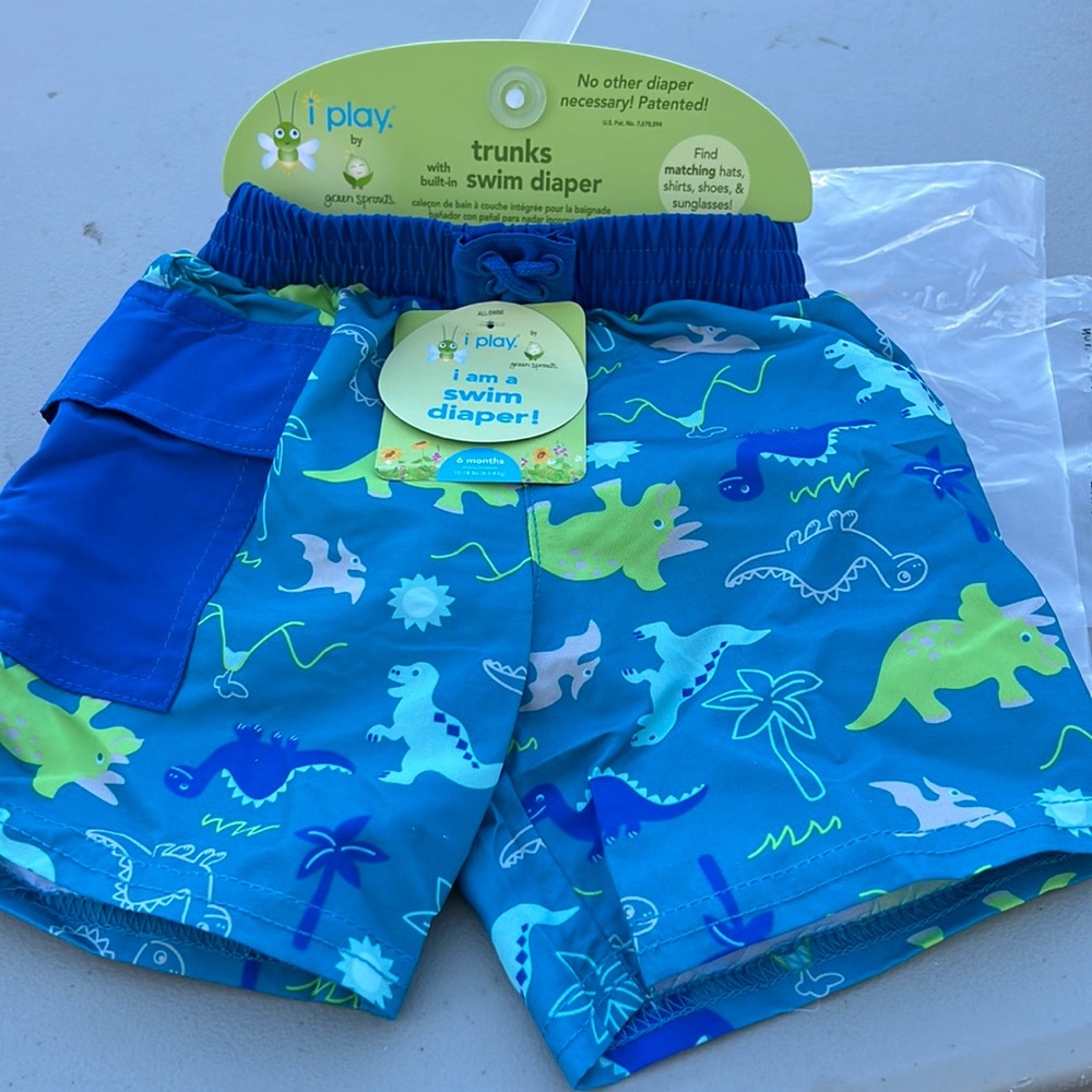 I play by green sprouts - trunks with built-in swim diaper